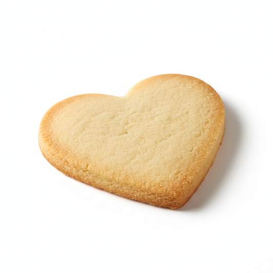 plain heart sugar cookie